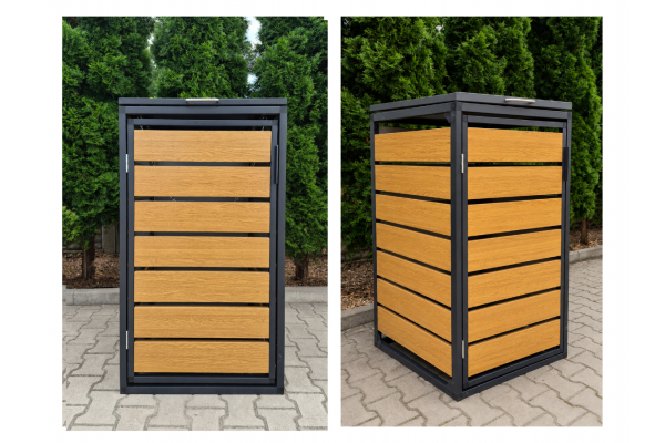 ZABUDOWA ŚMIETNIKOWA 1x240L kolor DREWNO